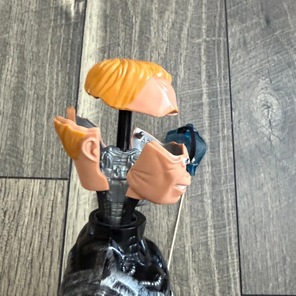 VTG 1998 Mattel Max Steel Action Figure Cyborg Bio-Link Transforming Head 12